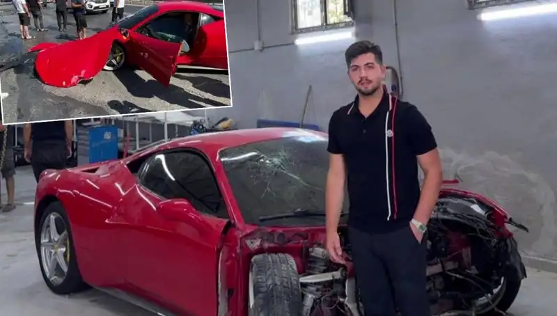 Hurdaya Dönüşen 15 Milyonluk Ferrari’nin Sahibi Duygularını Paylaştı