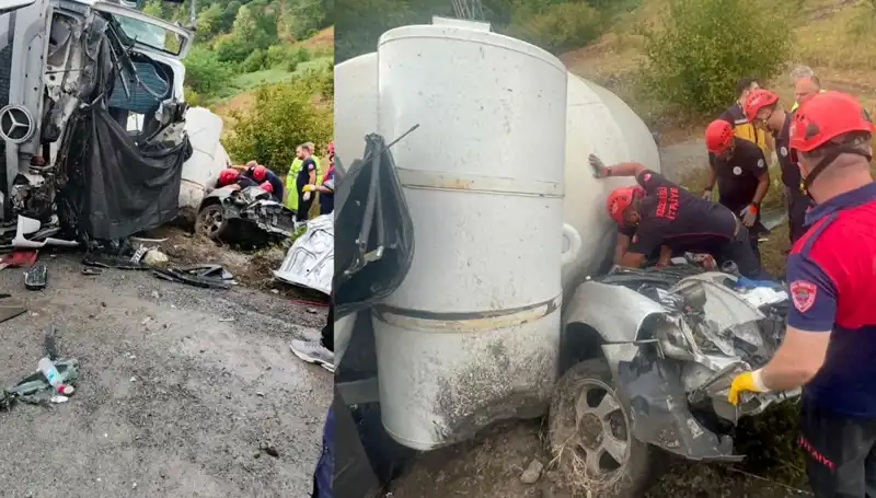 Otomobilin Üzerine Devrilen Beton Mikseri: 1 Ölü, 1 Yaralı