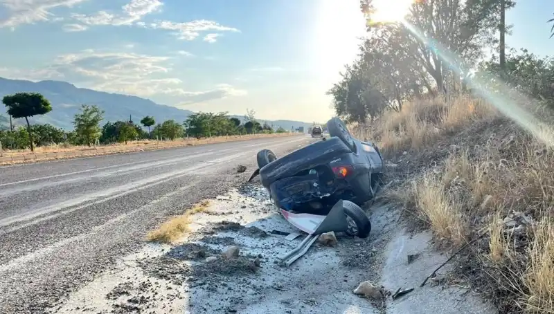 Adıyaman’da Otomobil Takla Attı: Korkutan Kaza Anları